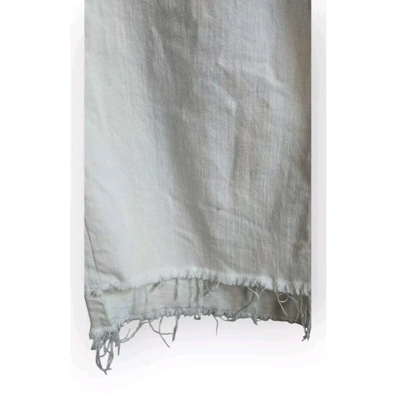 Frame Denim Jeans Women's 27 Le High  Blanc White High Rise Raw Hem Cropped - Picture 5 of 8